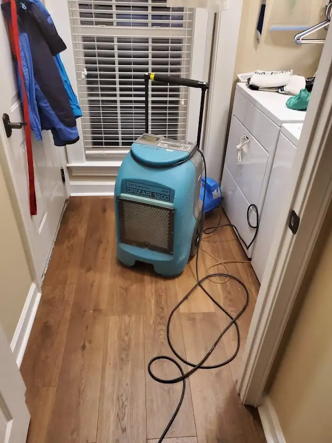 Commercial dehumidifier deployed for Flood Damage Cleanup in Blackwell